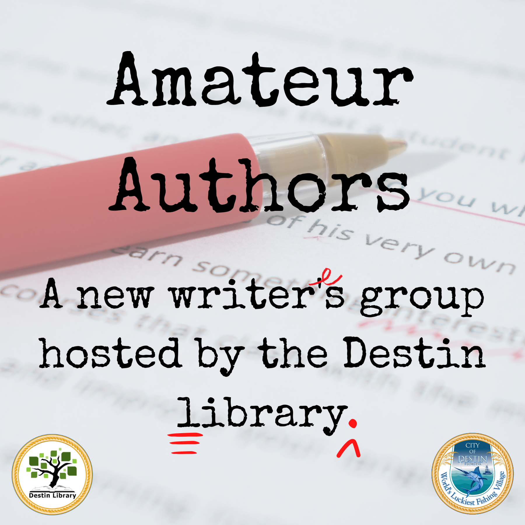 Amateur Authors - Join Now!