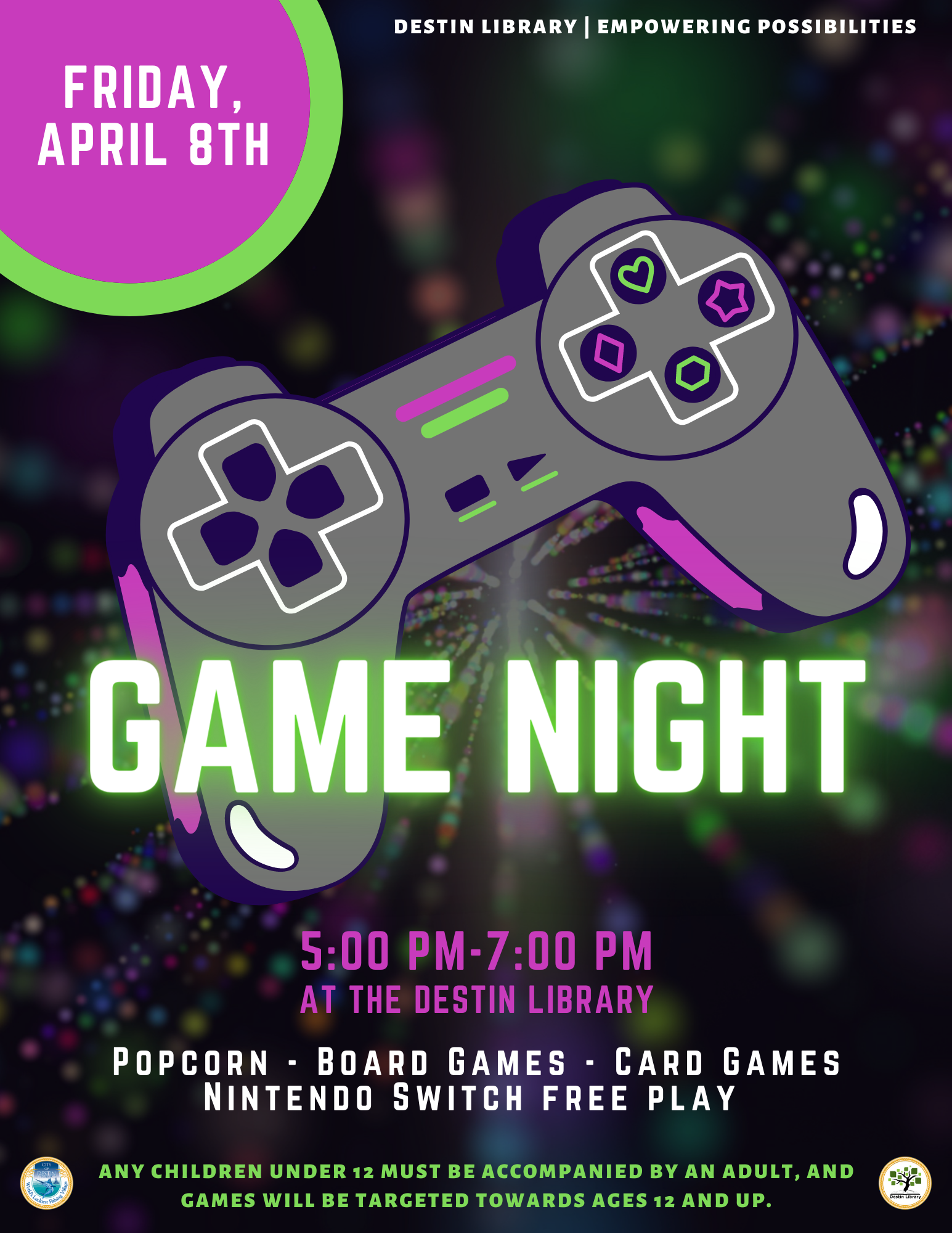 Game Night at the Destin Library 4.8.2022