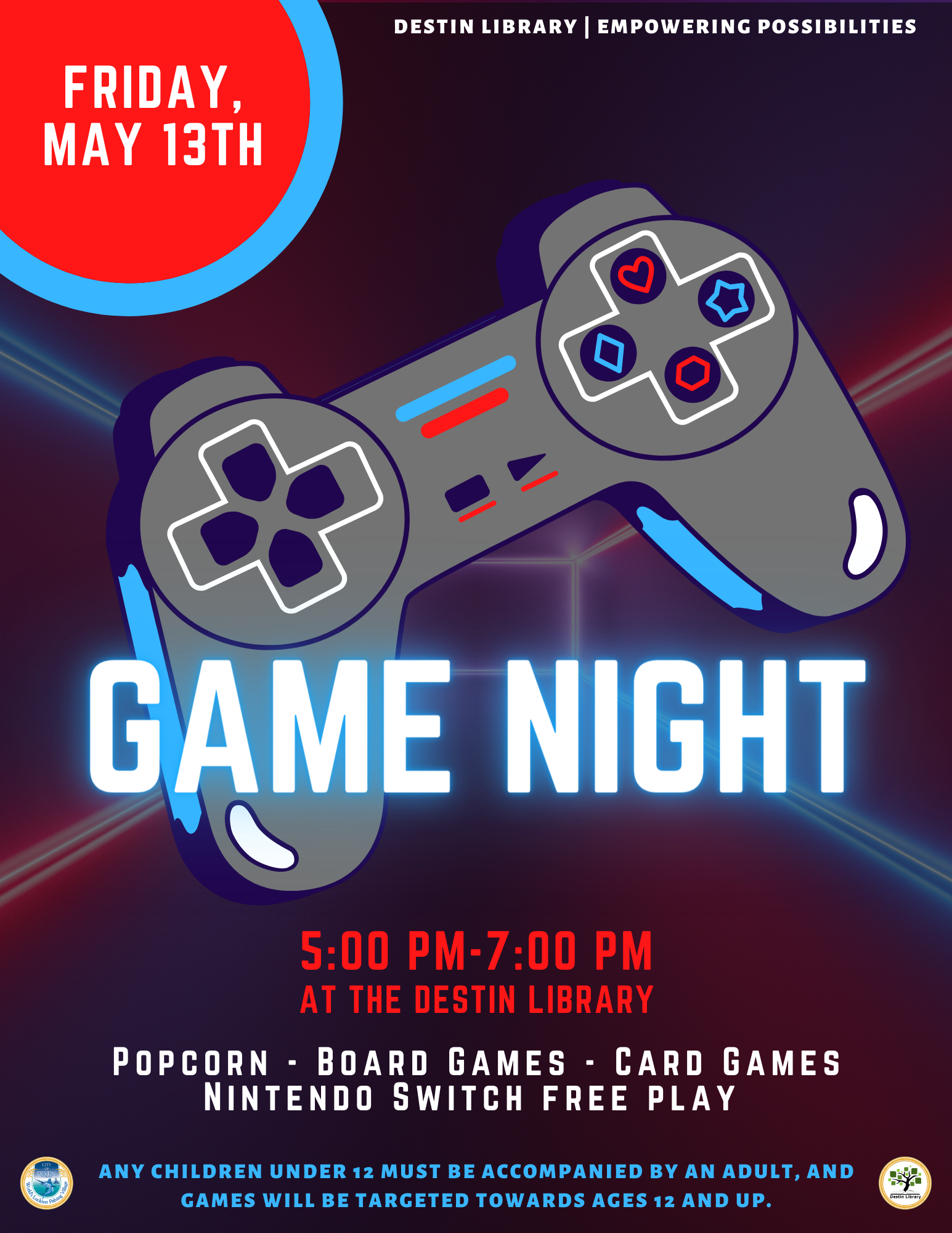Game Night at the Destin Library 5.13.2022