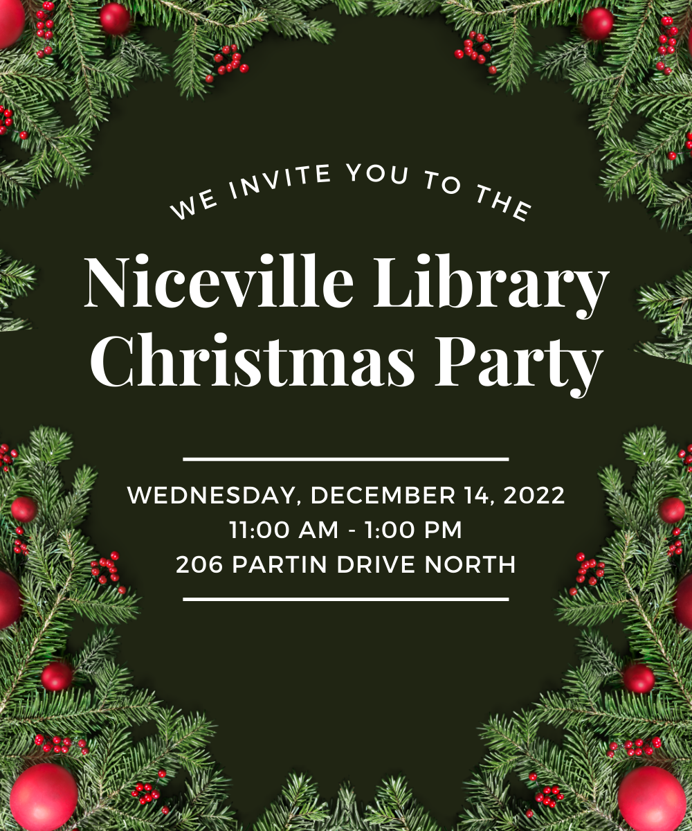 Niceville Library Christmas Party flyer