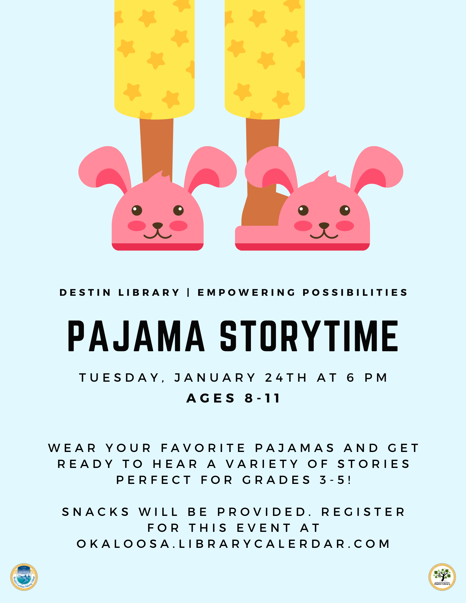 Pajama storytime 8-11