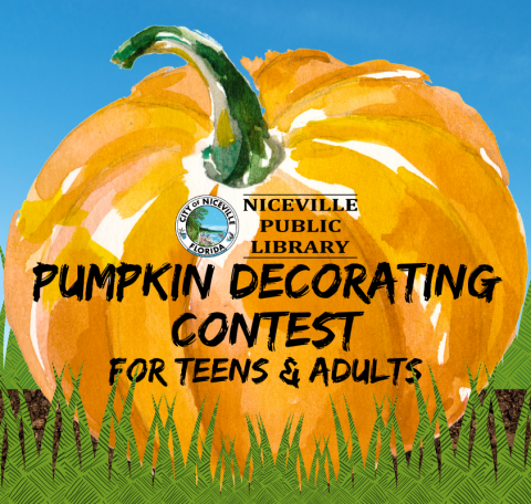 pumpkin clip art with text Niceville Public Library Pumpkin Decorating Contest for Teens & Adults