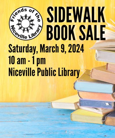 Friends of the Library Sidewalk Book Sale flyer