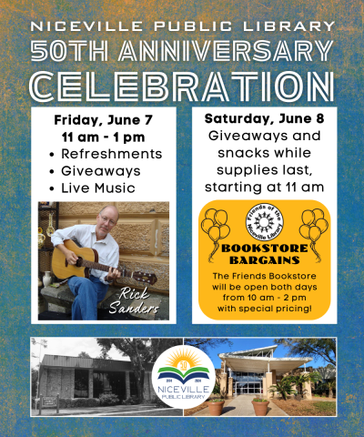 Niceville Library 50th Anniversary Celebration flyer