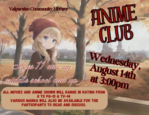 Anime Club flyer