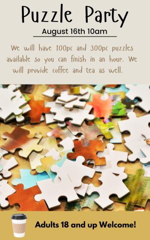 Puzzle Party flyer