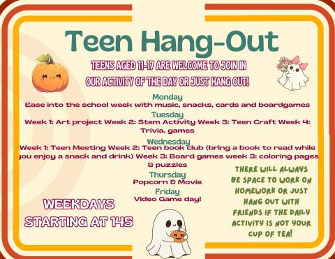 Teen Hang-Out Flyer