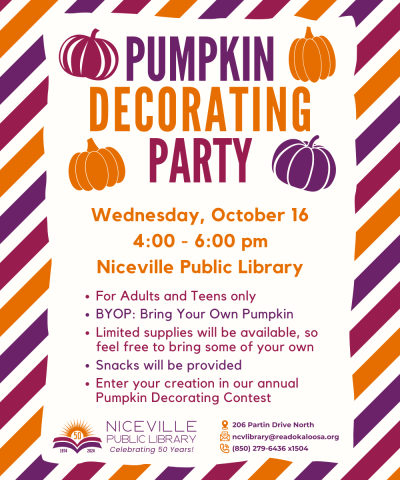 Pumpkin Decorating Party flyer