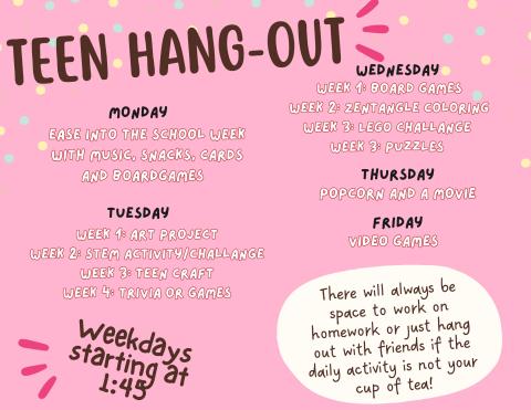 Teen Hang-Out Flyer