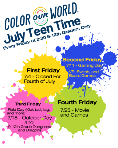 Teen Summer Schedule