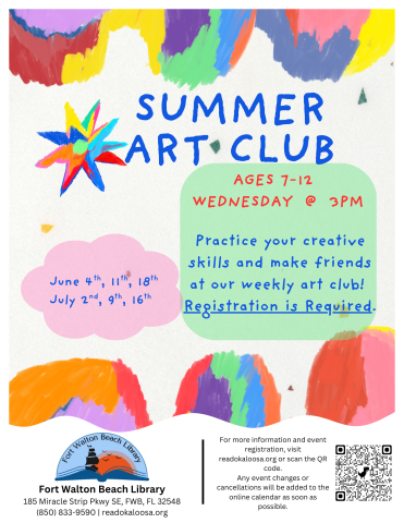 Image has a white background with splashes of color throughout. It contains the information found in the event description.