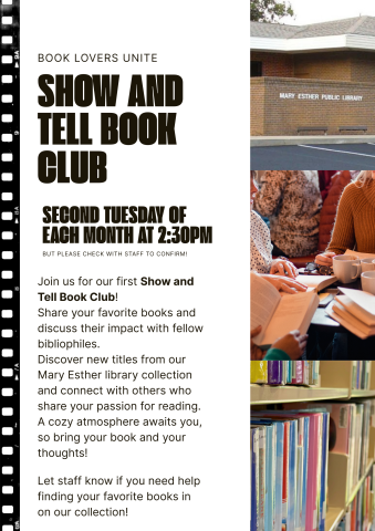Poster for Show and Tell Book Club