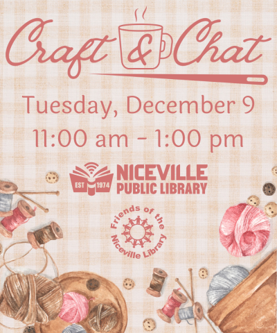 Niceville Library Craft and Chat flyer
