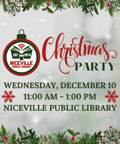 Niceville Library Christmas Party flyer