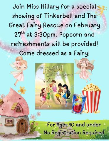 Tinkerbell & The Great Fairy Rescue Movie Showing