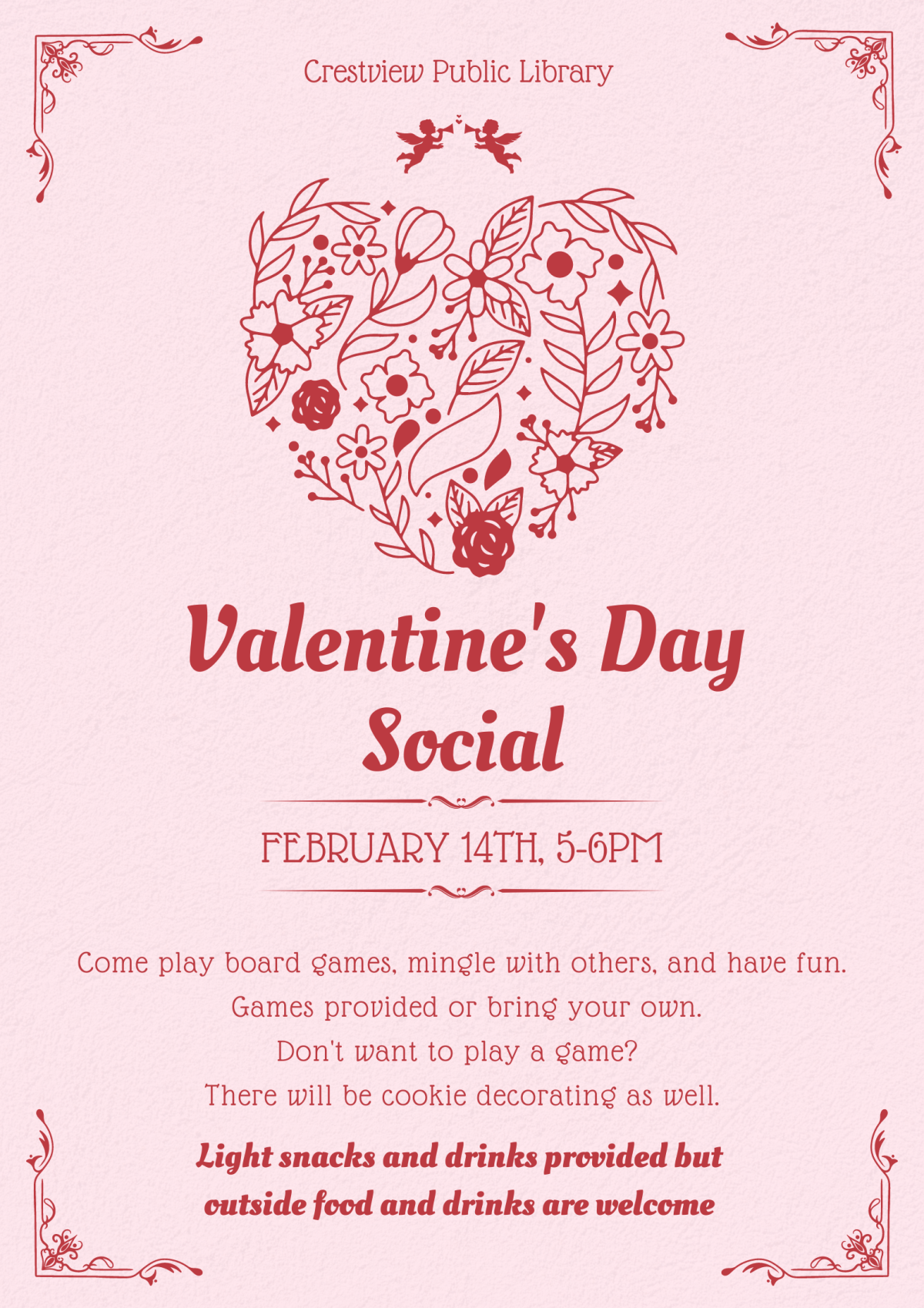 Valentine's event flyer