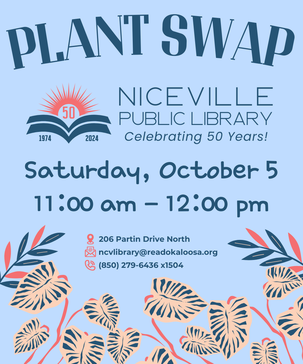 Niceville Library Plant Swap flyer