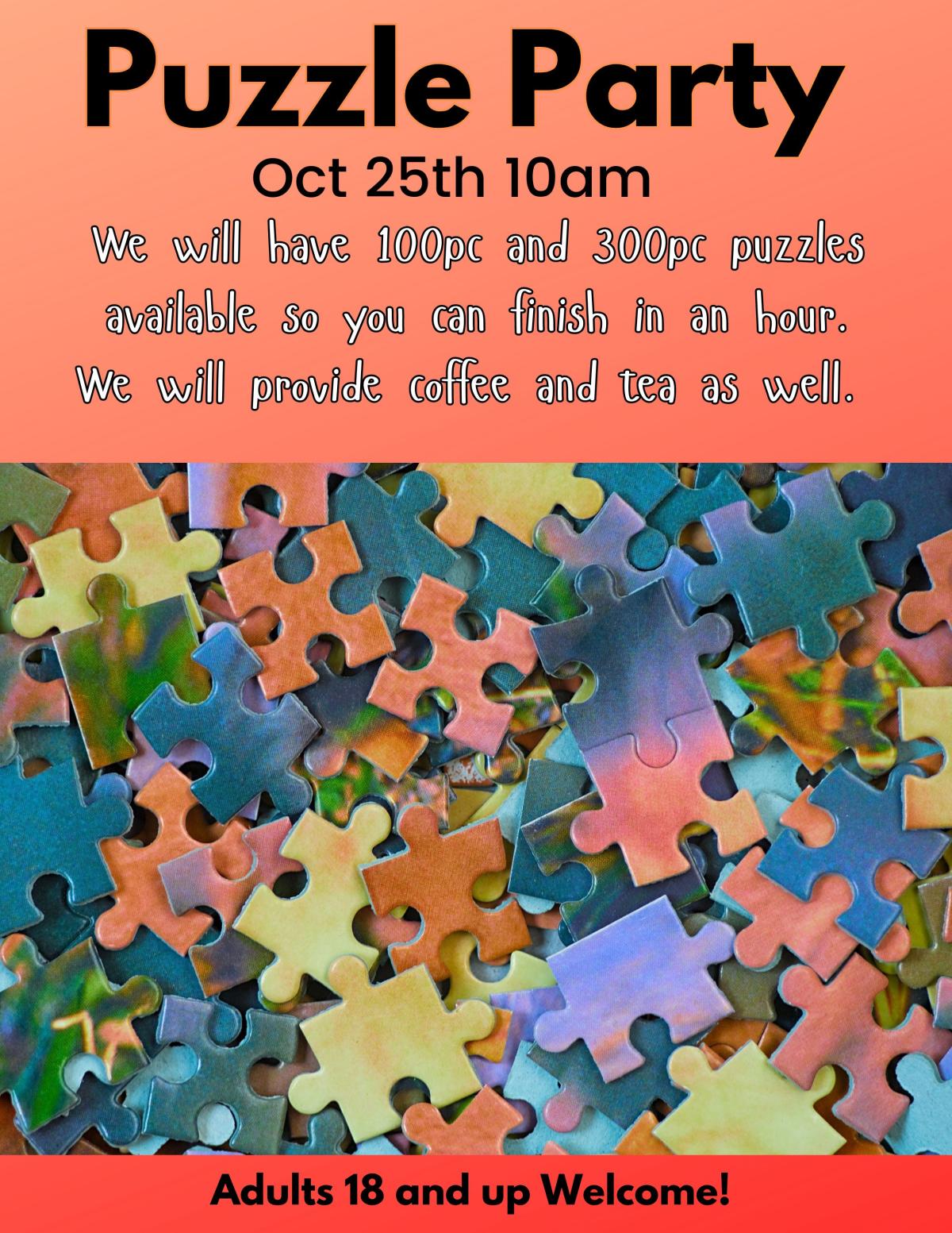 Puzzle Party flyer