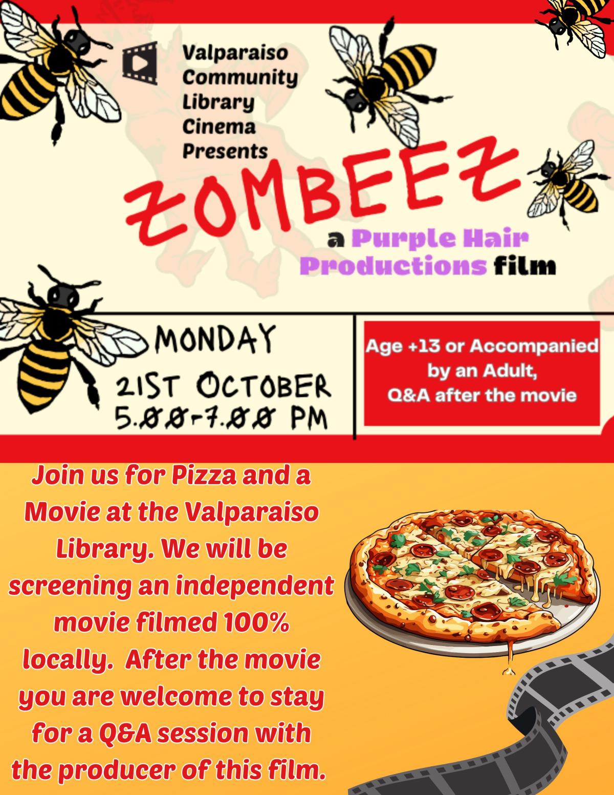 Movie And Pizza Flyer