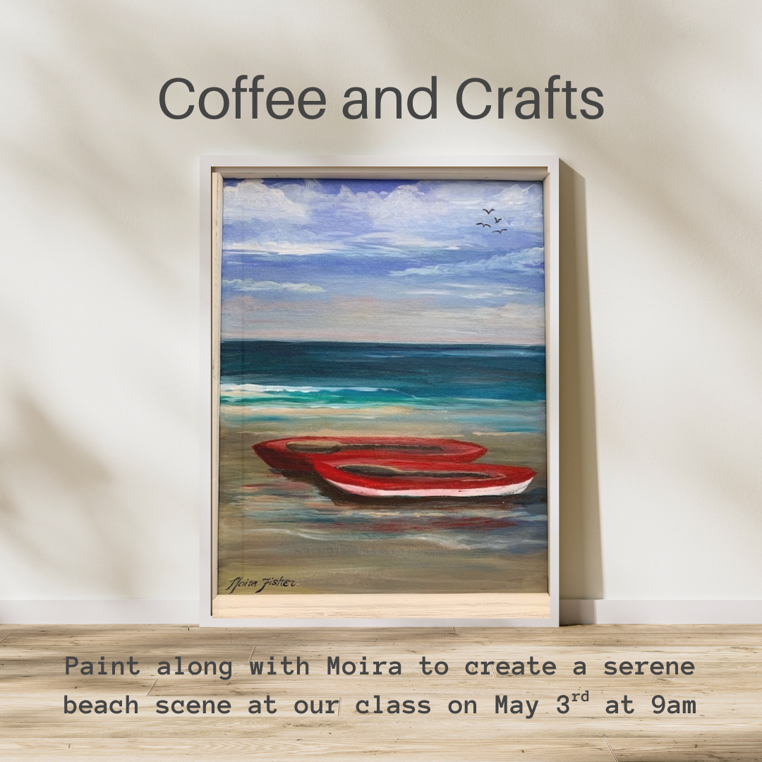 Coffee and Craft Beach painting