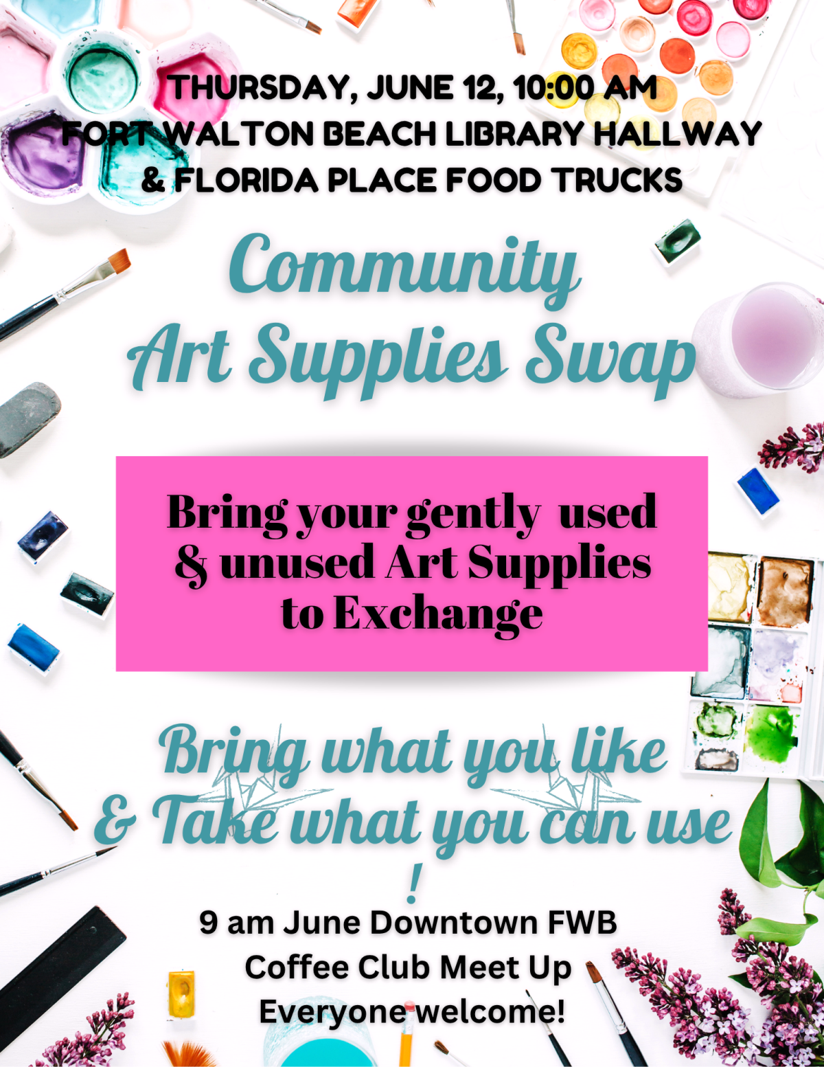 Art Supply Swap June 12 10AM