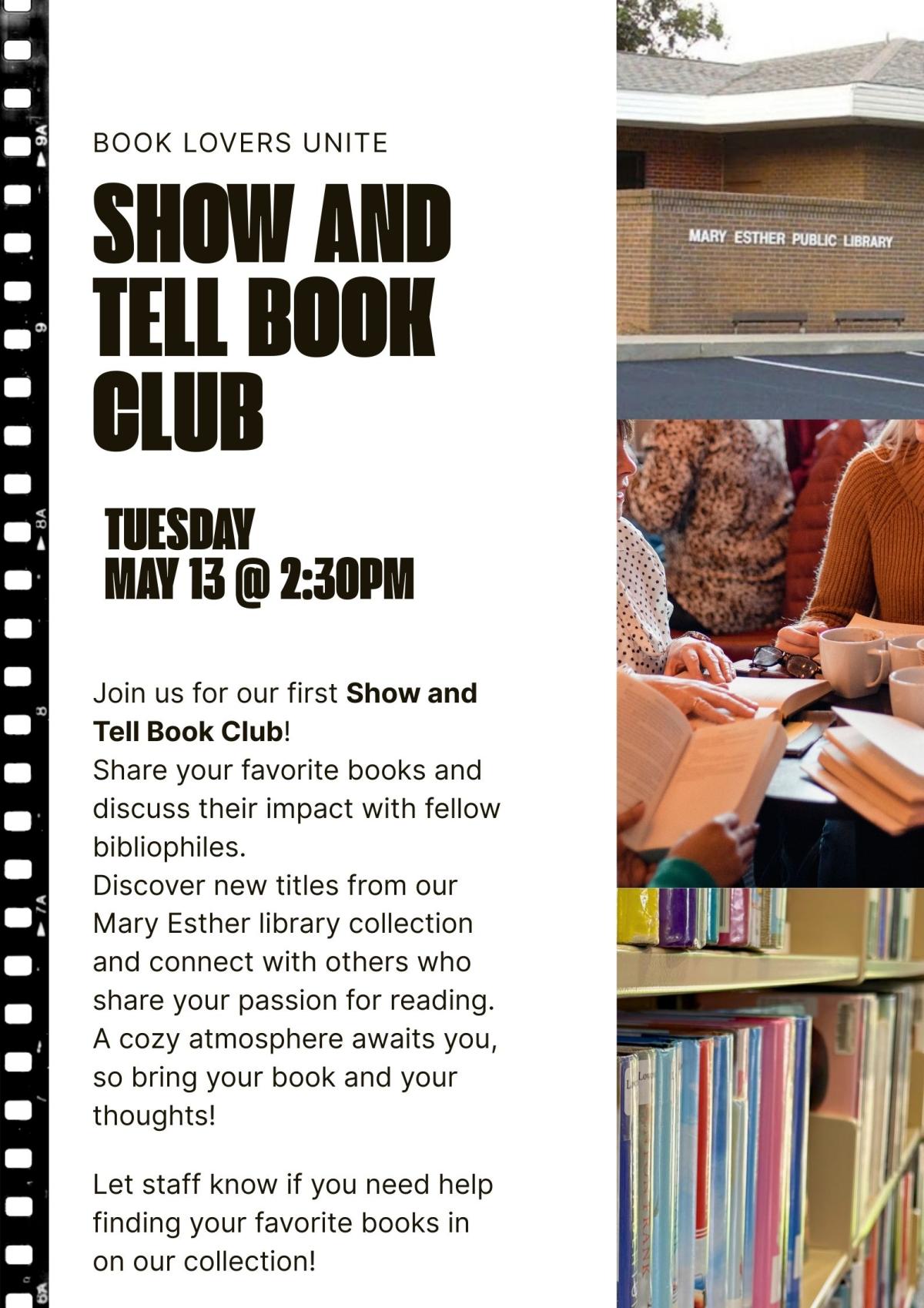 Show and Tell Book Club Graphic
