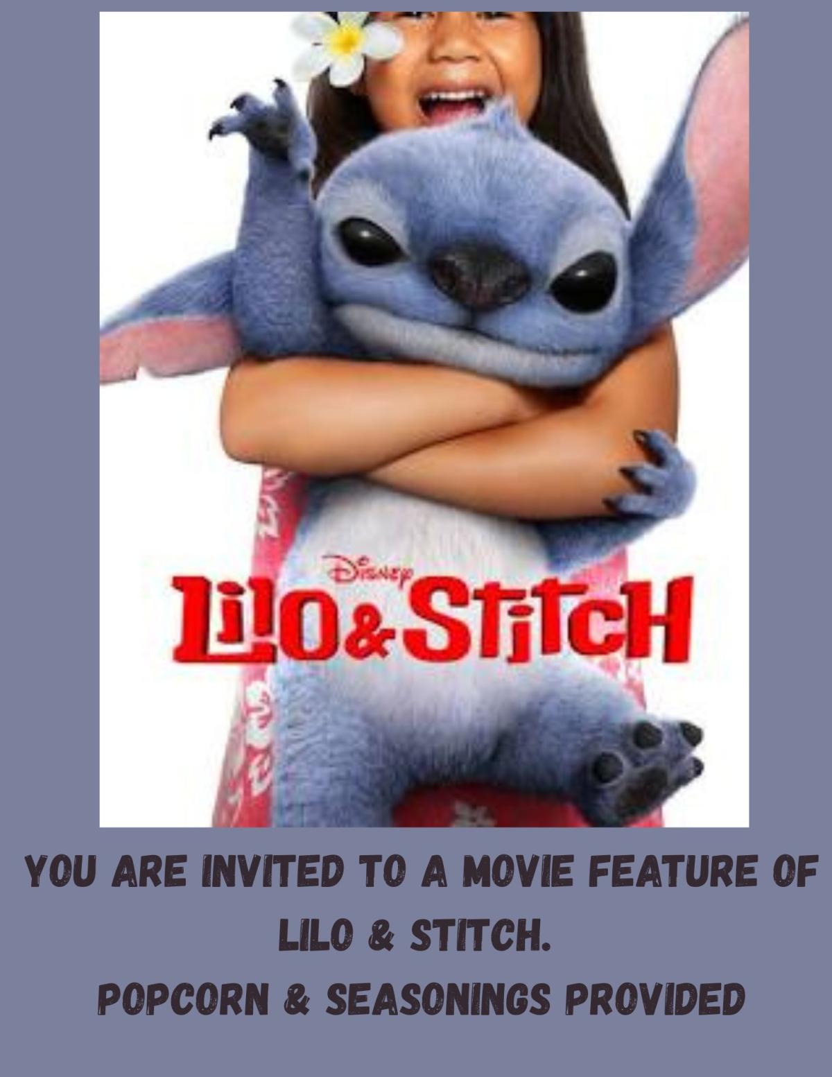Lilo & Stitch with gray background