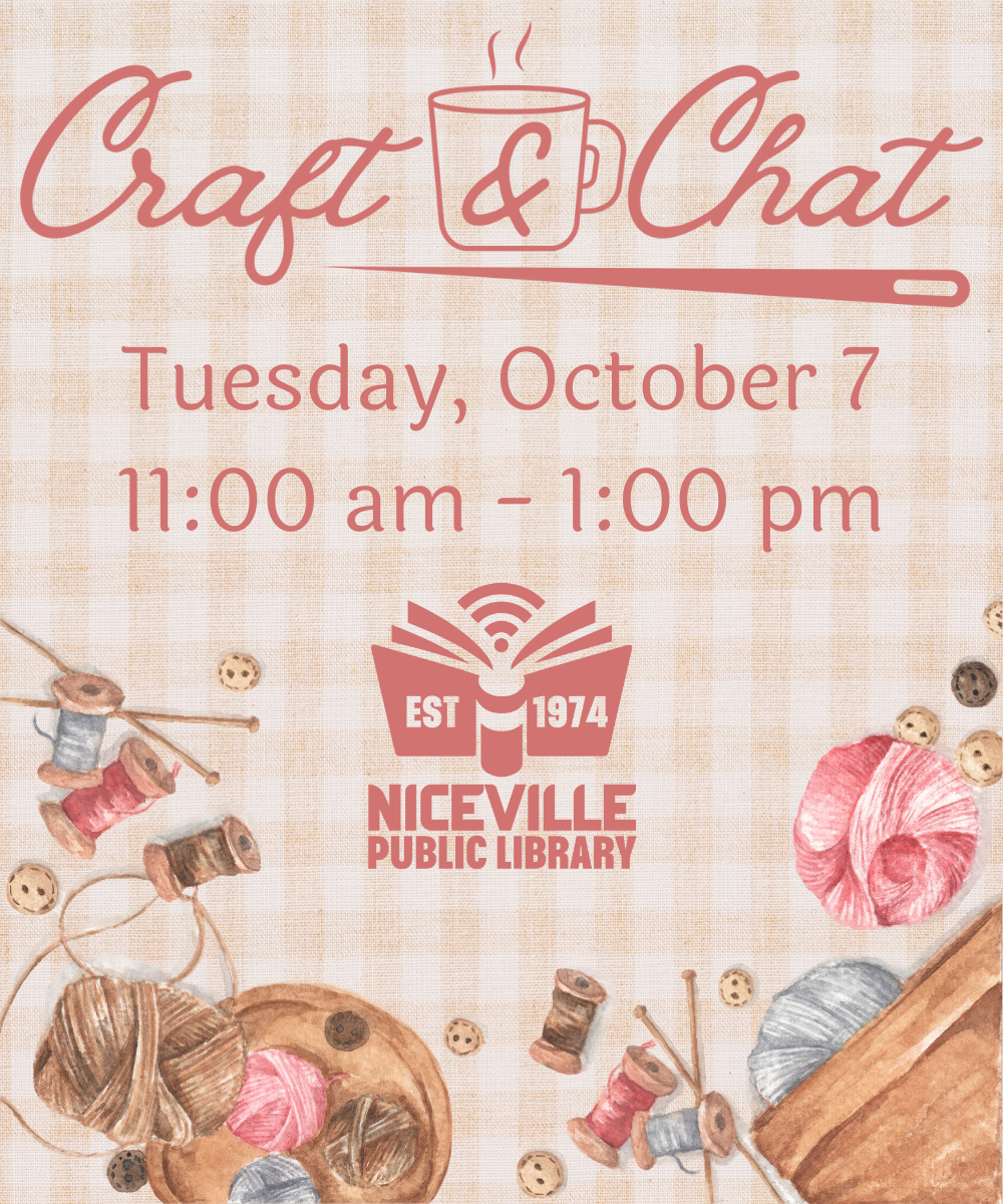 Niceville Library Craft and Chat flyer