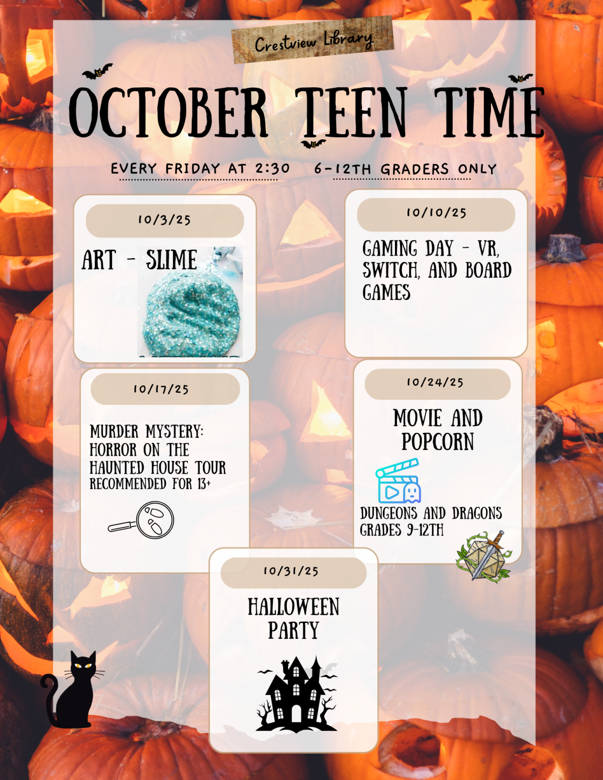 October Schedule