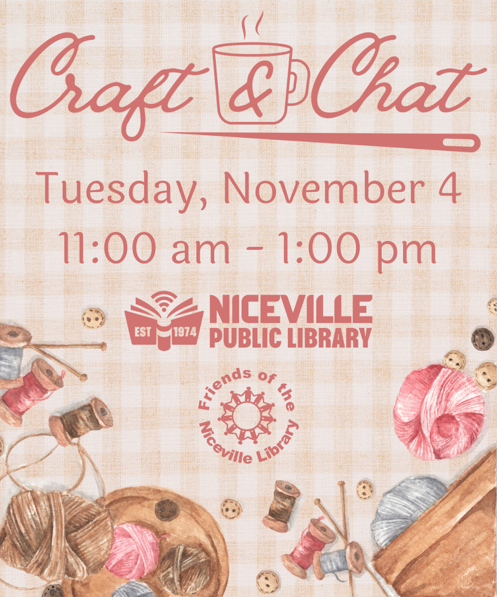 Niceville Library Craft and Chat flyer