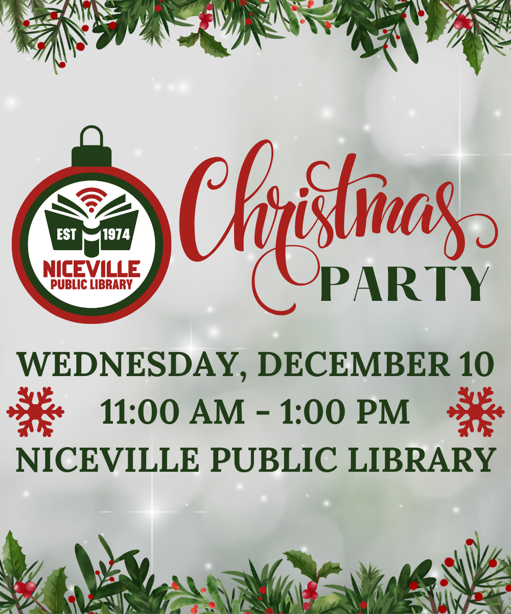 Niceville Library Christmas Party flyer